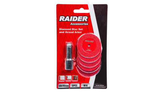 Diamond Disc Set 50&times;10mm blade x 5pcs + M14 thread Arbor image
