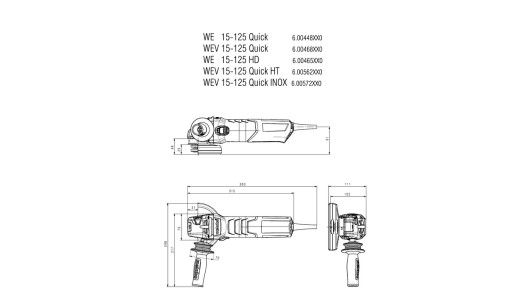 Ъглошлайф 125mm 1550W METABO WEV 15-125 QUICK INOX image