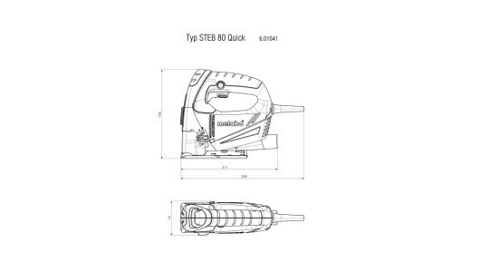 Прободен трион 590W 80mm METABO STEB 80 QUICK в куфар image