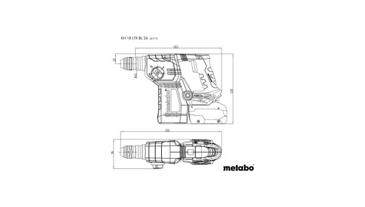 Перфоратор акум. 24mm METABO KH 18 LTX BL 24 SOLO image