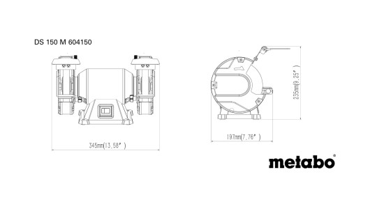 Polizor de banc 370W 150mm METABO DS 150 M image