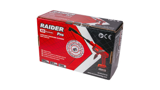 R20 Водоструйка 2,5MPa 3,3L/min 4Ah 6в1 дюза RAIDER PRO RDP-CHPC20 image