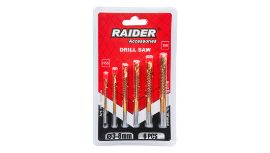 Drill Saw &ndash; HSS (TiN Coated) 6pcs &Oslash;3-8mm Set image