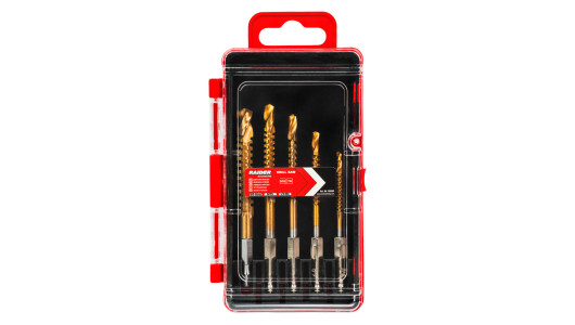 Drill Saw &ndash; HSS (TiN Coated) 5pcs &Oslash;3-8mm Set - 1/4 HEX image