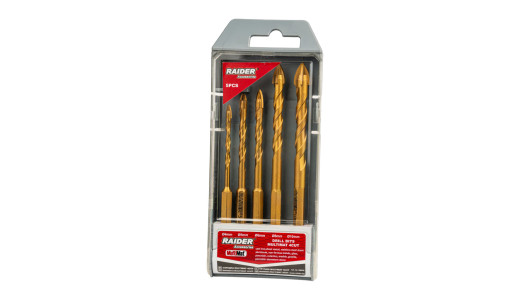 Drill Bits MultiMat 4Cut TIN Hex1/4" 5pcs. &Oslash;4 5 6 8 10mm Set image