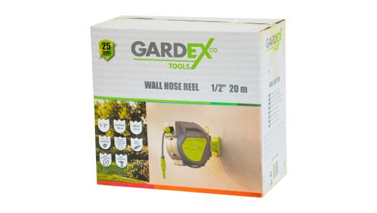 Rola furtun de perete 1/2" 1.5 +20m si conectori LUXE GX image