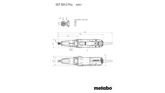 Polizor rectificat extins 950W viteză înregistrată METABO GE image