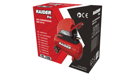 Компресор&nbsp; 50L 1.5kW RAIDER PRO RDP-AC16 image