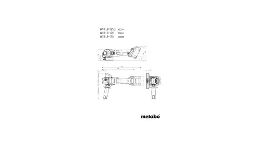 Baterie polizor unghiular. 125mm METABO L 18 L 9-125 SOLO image