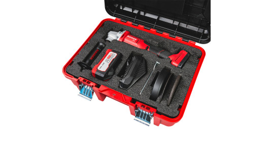 R20 Cordless Angle Grinder &Oslash;125mm 4Ah 2 discs Case RDP-YAG20 image
