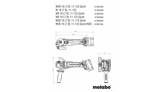 W 18 LT BL 11-125 SOLO Angle grinder image