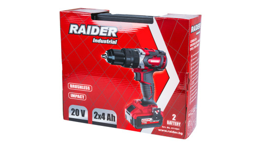 Бормашина акум. ударна 20V 2-ск. 2x4Ah 62Nm RAIDER INDUSTRIAL RDI-CDB01 image