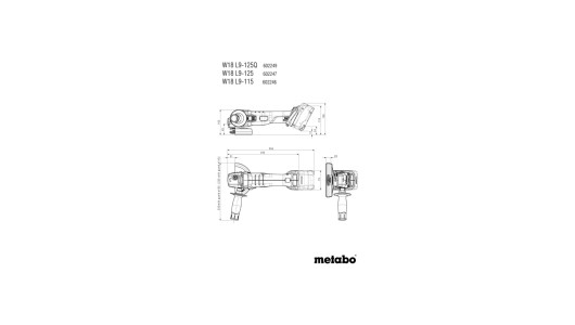 Baterie polizor unghiular. 125mm METABO L 18 L 9-125 2X4.0AH image
