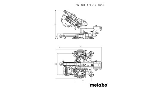 KGS 18 LTX BL 216 Fierăstrău de onglet fără fir image