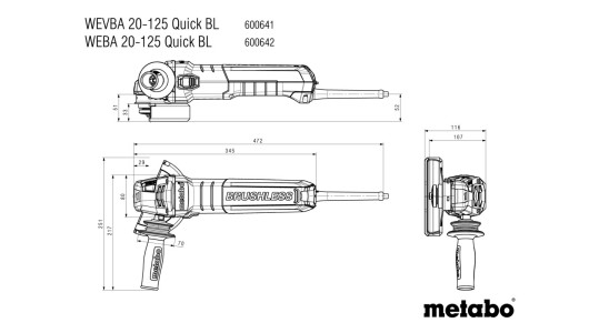Polizor unghiular WEBA 20-125 Quick BL image