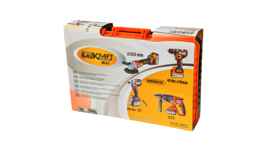 Set polizor, percutor, masina gaurit 18V 2x4Ah cutie BK-4-1 image