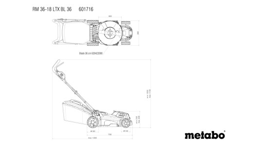 RM 36-18 LTX BL 36 Cordless Lawn Mower image